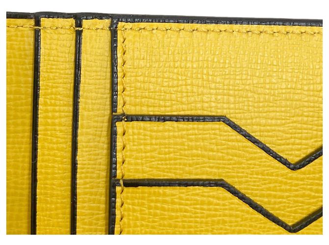 Cartera larga Valextra de piel amarilla Amarillo - vista 8