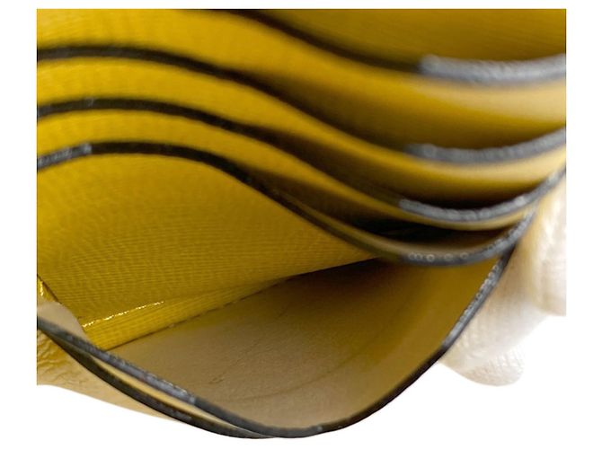 Cartera larga Valextra de piel amarilla Amarillo - vista 9