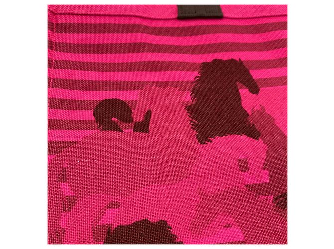 Hermès Hermes Chevaux En Tote Bag Rosa - vista 10