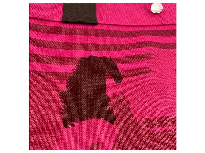 Hermès Hermes Chevaux En Tote Bag Rosa - vista 11