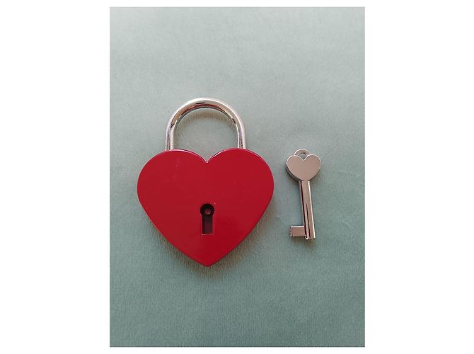 Saint Laurent Candado Corazón Love Padlock Roja - vista 6