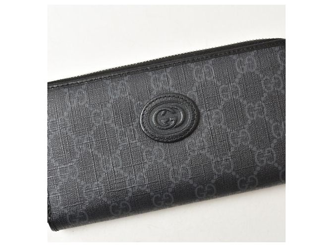 Monedero Gucci Interlocking G GG Supreme Castaño Negro - vista 3