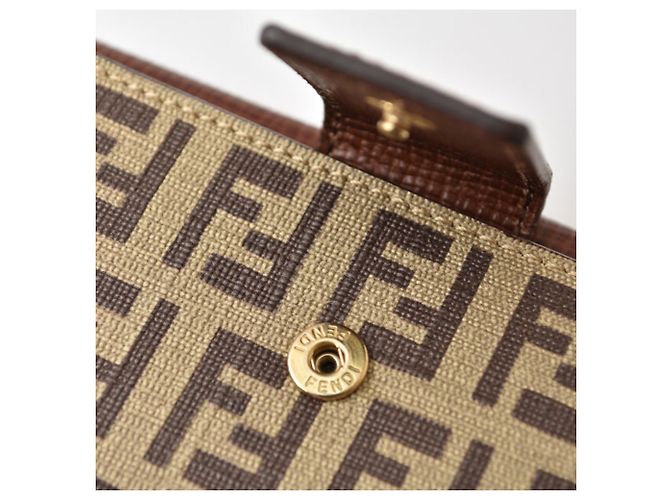 Zucca Fendi Bi-fold Geldbörse in Beige Brown Braun - Ansicht 14