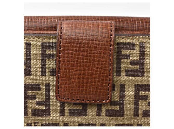 Zucca Fendi Bi-fold Geldbörse in Beige Brown Braun - Ansicht 5