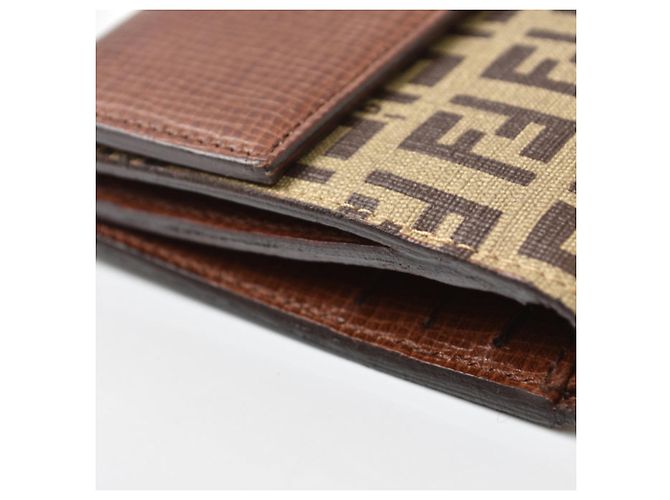 Zucca Fendi Bi-fold Geldbörse in Beige Brown Braun - Ansicht 8