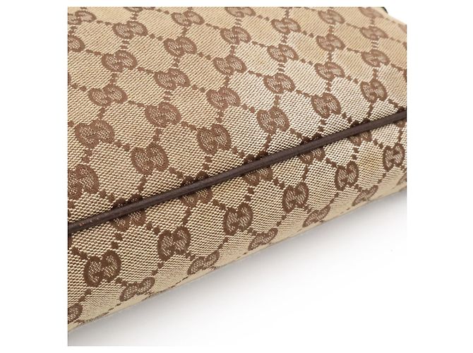 Borsa Tote Gucci GG Canvas Beige Marrone scuro - vista 10