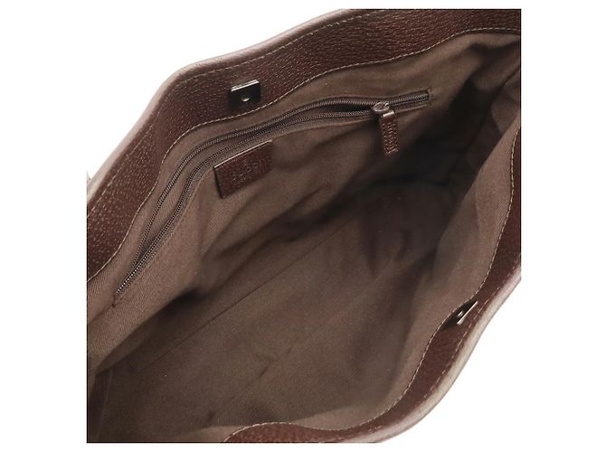 Borsa Tote Gucci GG Canvas Beige Marrone scuro - vista 6