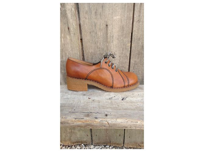 Autre Marque Scarpe Derby Sandra Vintage Anni '70 Marrone - vista 10