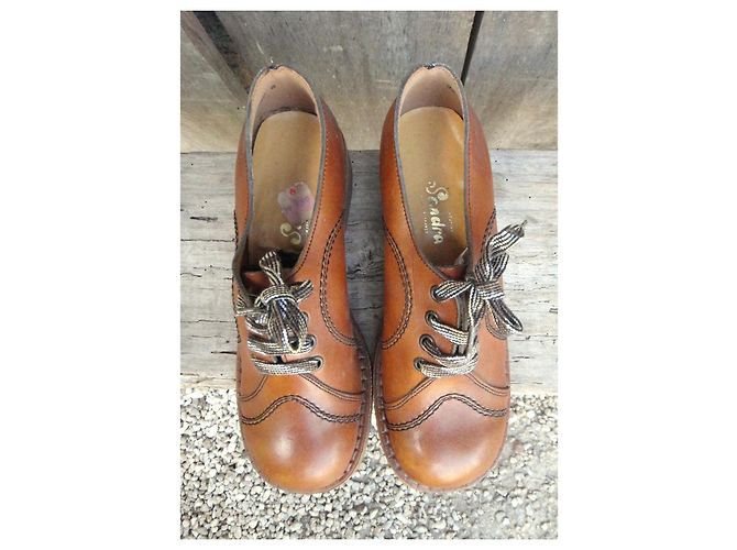 Autre Marque Scarpe Derby Sandra Vintage Anni '70 Marrone - vista 3