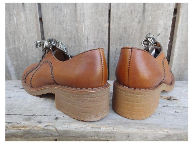 Autre Marque Scarpe Derby Sandra Vintage Anni '70 Marrone - vista 9