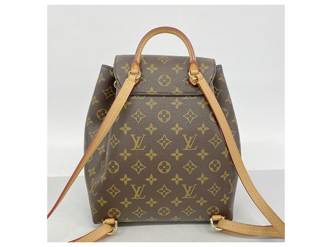 Zaino Louis Vuitton Monogram Montsouris NMPM Marrone - vista 11