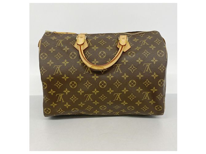 Borsa Louis Vuitton Monogram Speedy 35 Marrone - vista 10