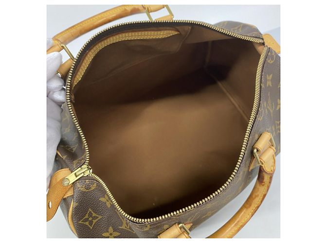 Borsa Louis Vuitton Monogram Speedy 35 Marrone - vista 4