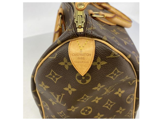 Borsa Louis Vuitton Monogram Speedy 35 Marrone - vista 5