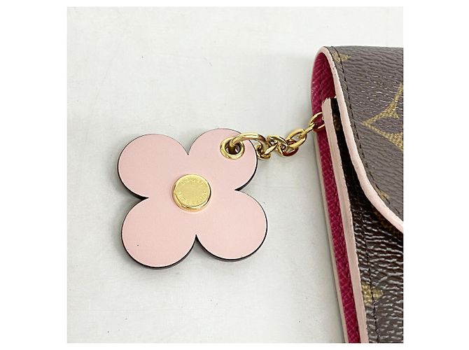 Louis Vuitton Monogram Portefeuille Emilie Long Wallet Marrone Rosa - vista 10
