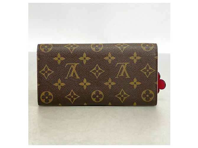 Louis Vuitton Monogram Portefeuille Emilie Long Wallet Marrone Rosa - vista 12