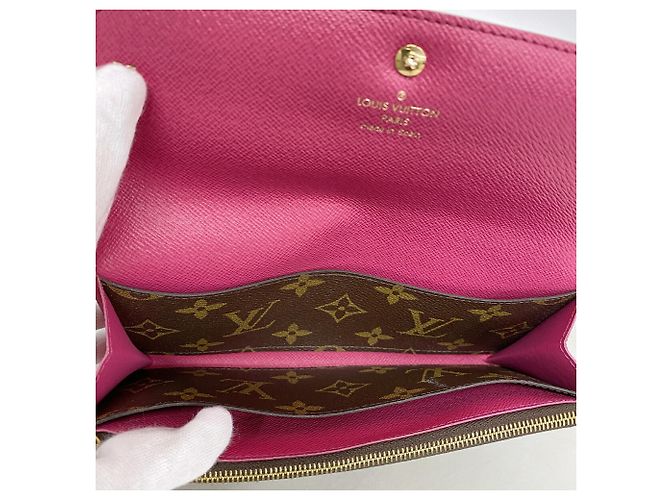 Louis Vuitton Monogram Portefeuille Emilie Long Wallet Marrone Rosa - vista 3