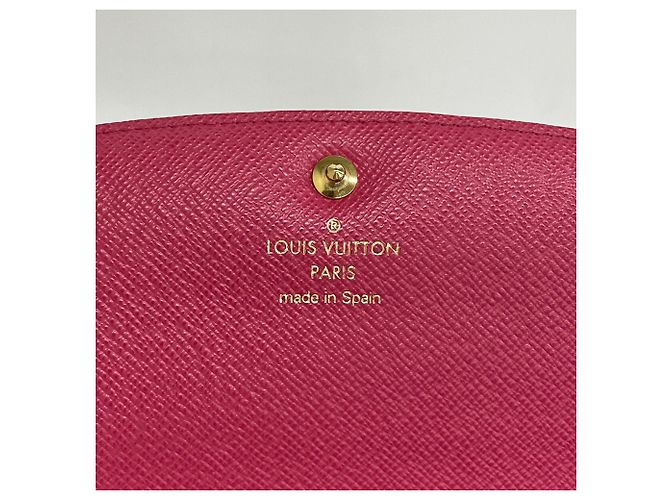 Louis Vuitton Monogram Portefeuille Emilie Long Wallet Marrone Rosa - vista 4