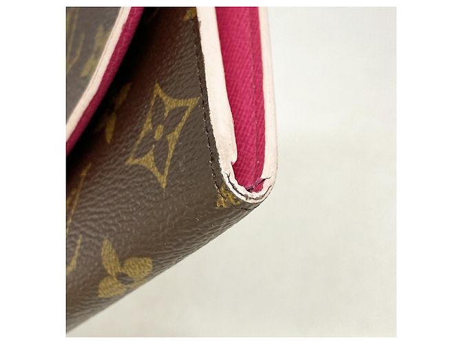 Louis Vuitton Monogram Portefeuille Emilie Long Wallet Marrone Rosa - vista 6