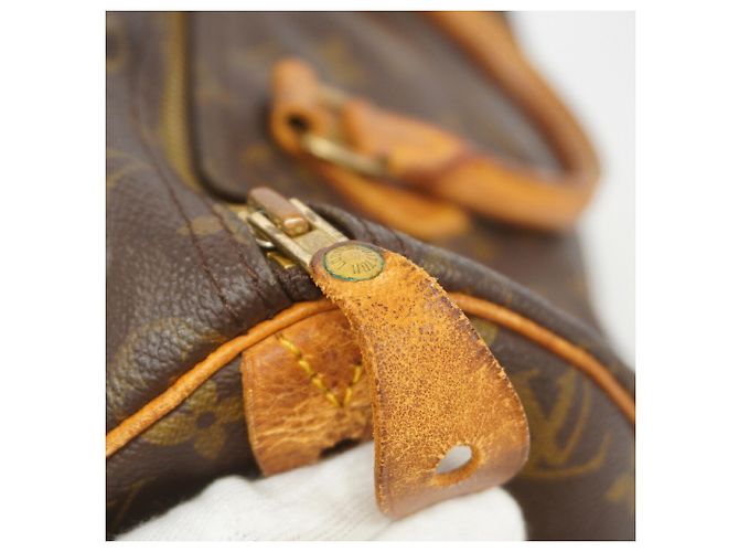 Borsa Louis Vuitton Monogram Speedy 30 Marrone - vista 9