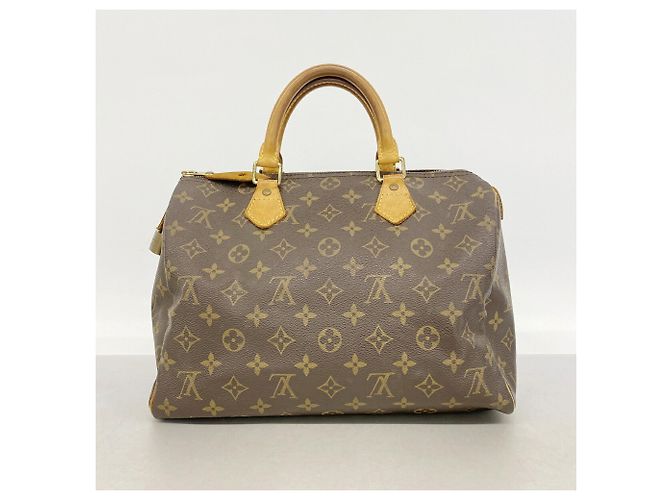 Borsa Louis Vuitton Monogram Speedy 30 Marrone - vista 15