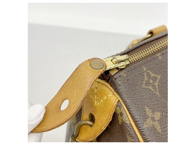 Borsa Louis Vuitton Monogram Speedy 30 Marrone - vista 8