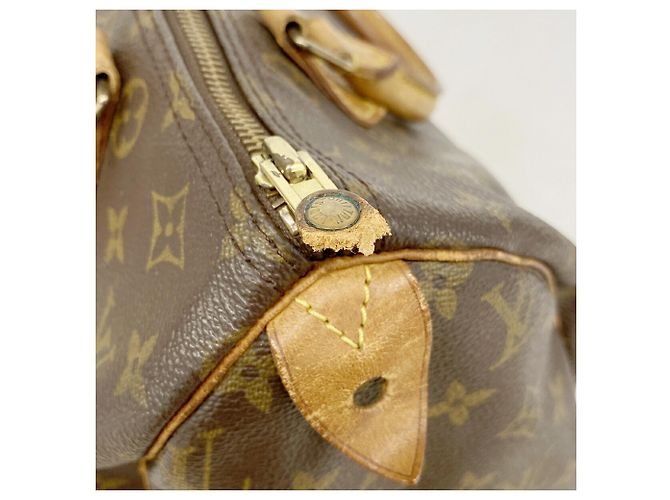 Borsa Louis Vuitton Monogram Speedy 30 Marrone - vista 7