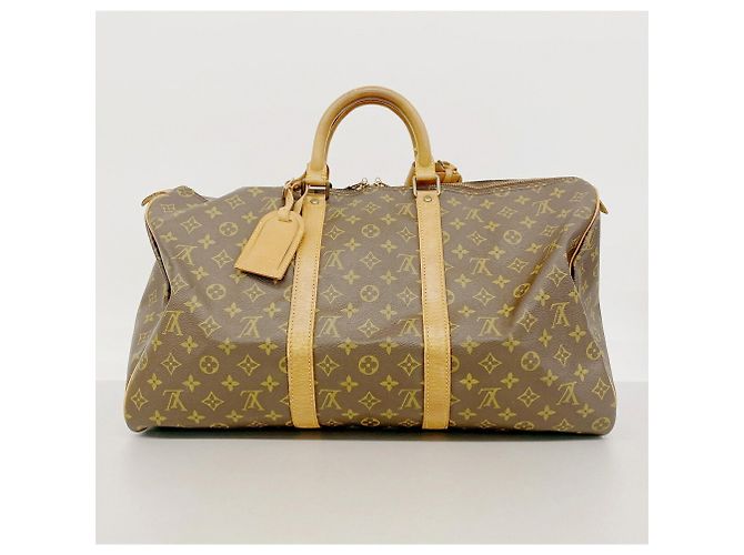 Louis Vuitton Boston Monogram Keepall 50 Marrone - vista 14