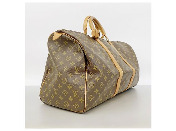 Louis Vuitton Boston Monogram Keepall 50 Marrone - vista 2