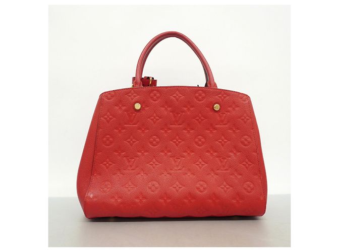 Bolso Louis Vuitton Monogram Empreinte Montaigne MM Fucsia - vista 12