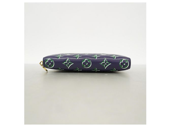 Cartera Larga Louis Vuitton - Coussin Zippy Wallet Verde Azul marino - vista 2