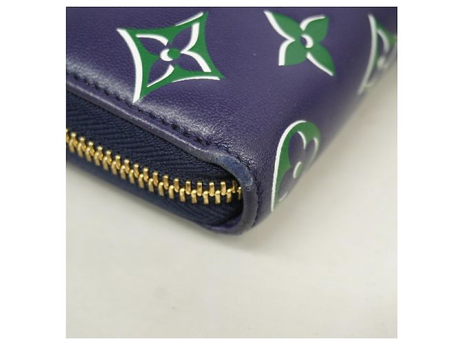 Cartera Larga Louis Vuitton - Coussin Zippy Wallet Verde Azul marino - vista 6