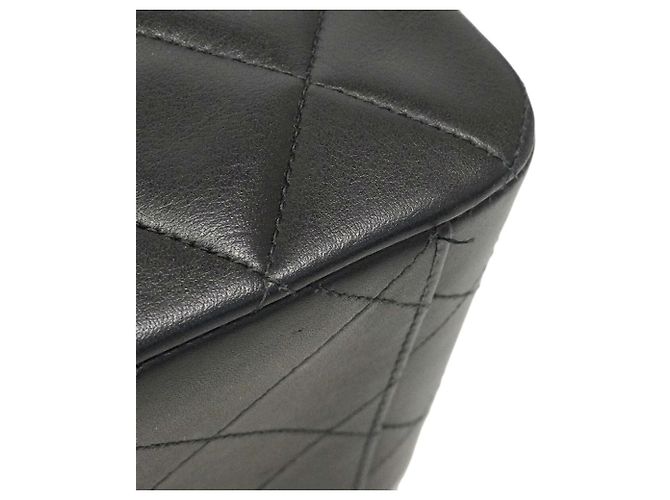 Borsa a tracolla Chanel in pelle d'agnello nera Nero - vista 13