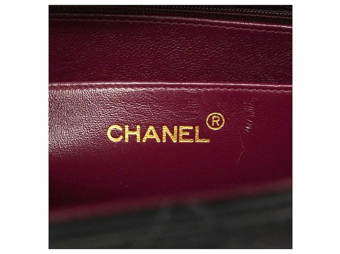 Borsa a tracolla Chanel in pelle d'agnello nera Nero - vista 5