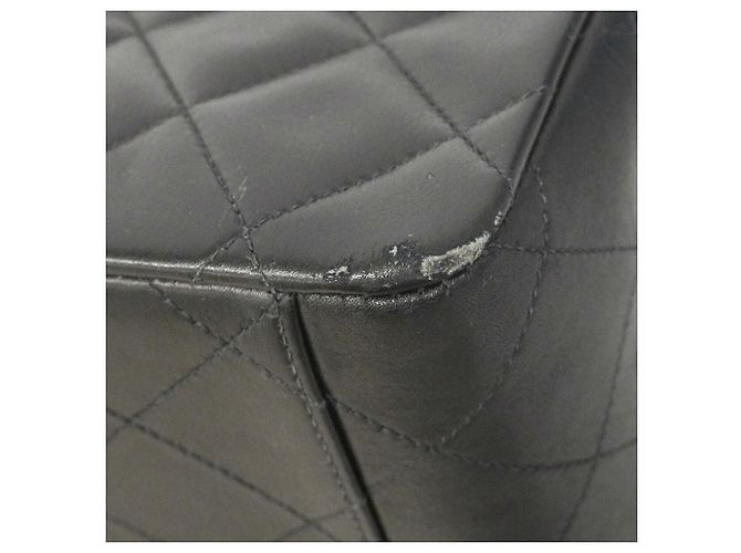 Borsa a tracolla Chanel in pelle d'agnello nera Nero - vista 6