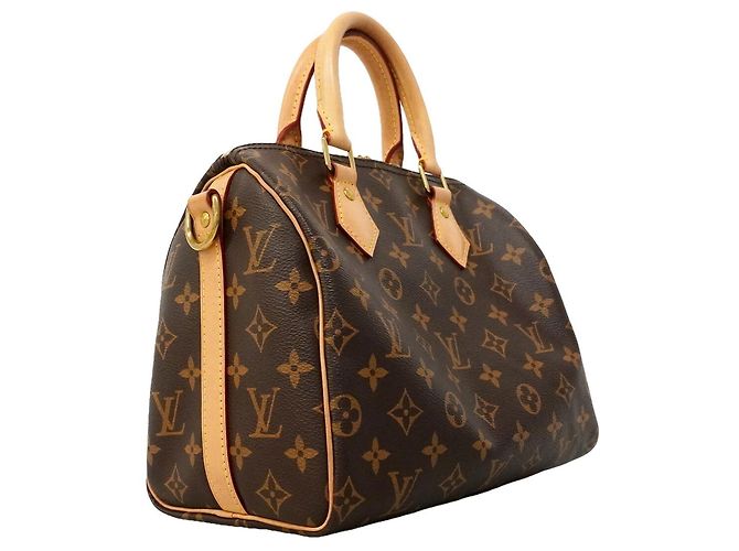 Borsa Louis Vuitton Monogram Speedy Bandoulière 25 Marrone - vista 2