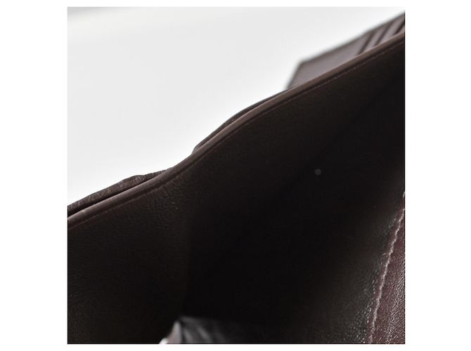Cartera Gucci bi-fold en cuero marrón oscuro - vista 10