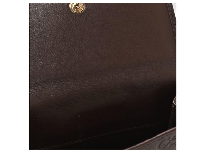 Cartera Gucci bi-fold en cuero marrón oscuro - vista 12