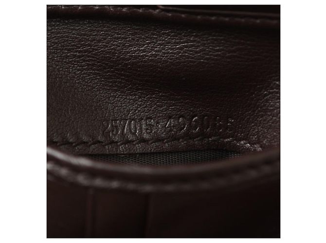 Cartera Gucci bi-fold en cuero marrón oscuro - vista 9