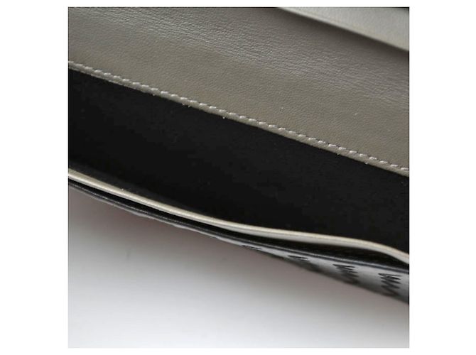 Porte-monnaie Bottega Veneta en Noir et Khaki Kaki - vue 11