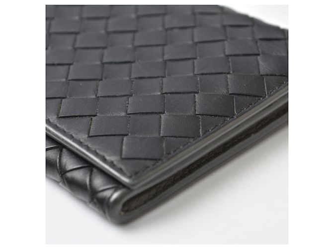 Porte-monnaie Bottega Veneta en Noir et Khaki Kaki - vue 4