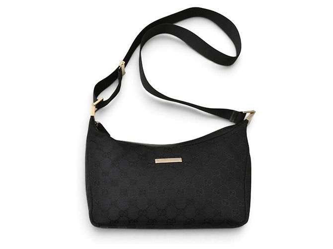Borsa a tracolla Gucci in tela GG nera Nero - vista 9