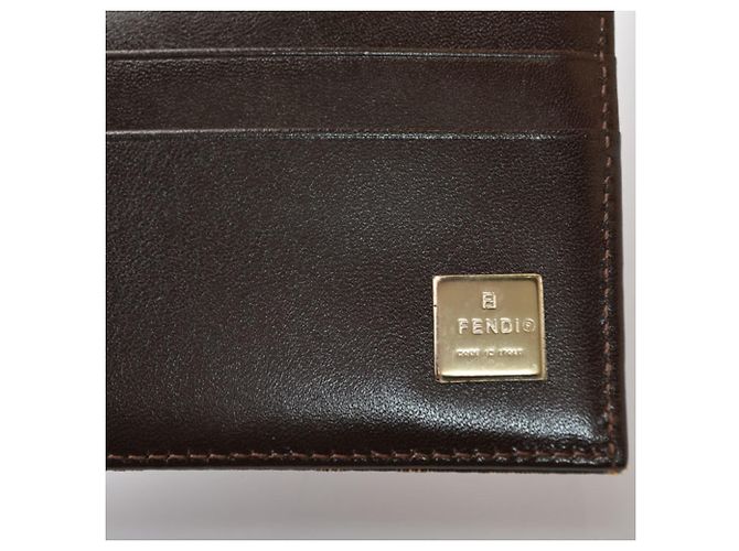 Zucca Fendi Bi-fold Wallet in Brown - view 7