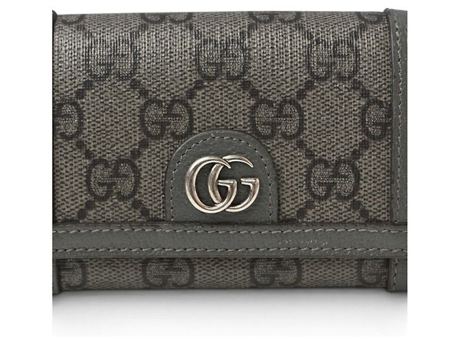 Tarjetero bi-fold Gucci gris Castaño - vista 2
