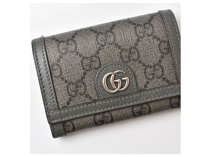 Tarjetero bi-fold Gucci gris Castaño - vista 3