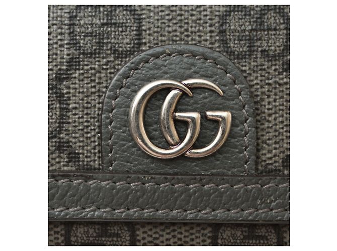 Tarjetero bi-fold Gucci gris Castaño - vista 4