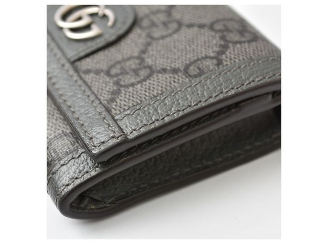 Tarjetero bi-fold Gucci gris Castaño - vista 5