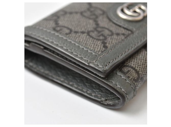 Tarjetero bi-fold Gucci gris Castaño - vista 6
