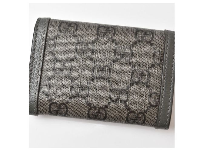 Tarjetero bi-fold Gucci gris Castaño - vista 7