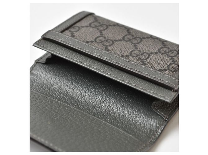 Tarjetero bi-fold Gucci gris Castaño - vista 9